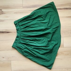 Grace Karin Green Pleated Skirt Small Cotton Retro Style Holiday High Waist